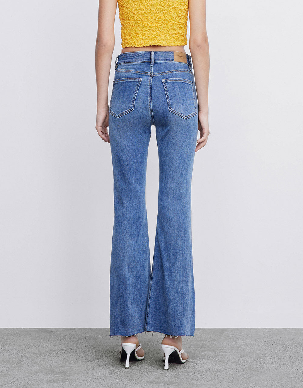 Slit Hem Flare Jeans
