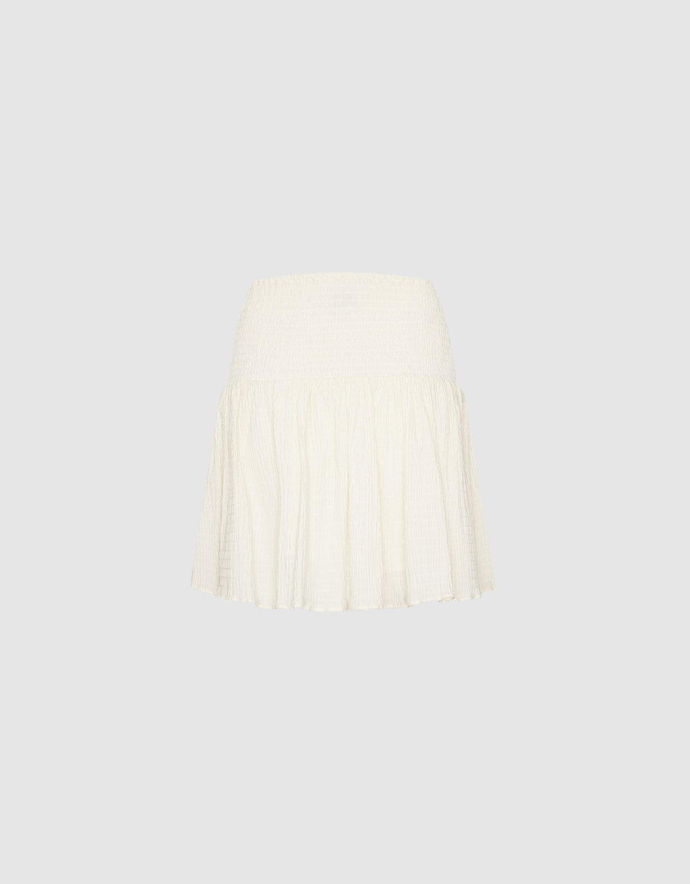 Elastic Waist Pleated Skirt