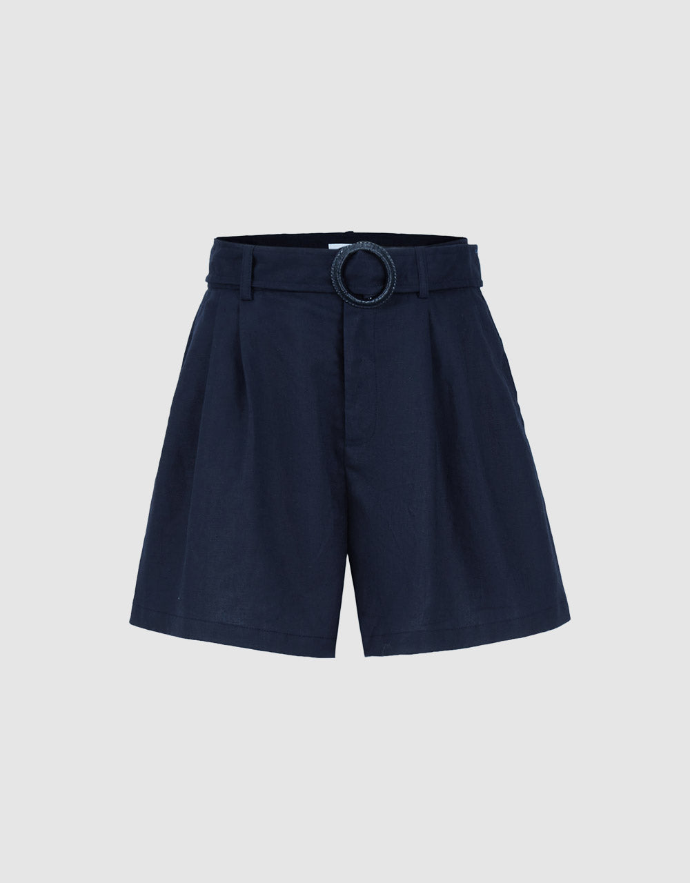 Belted Pleated Shorts