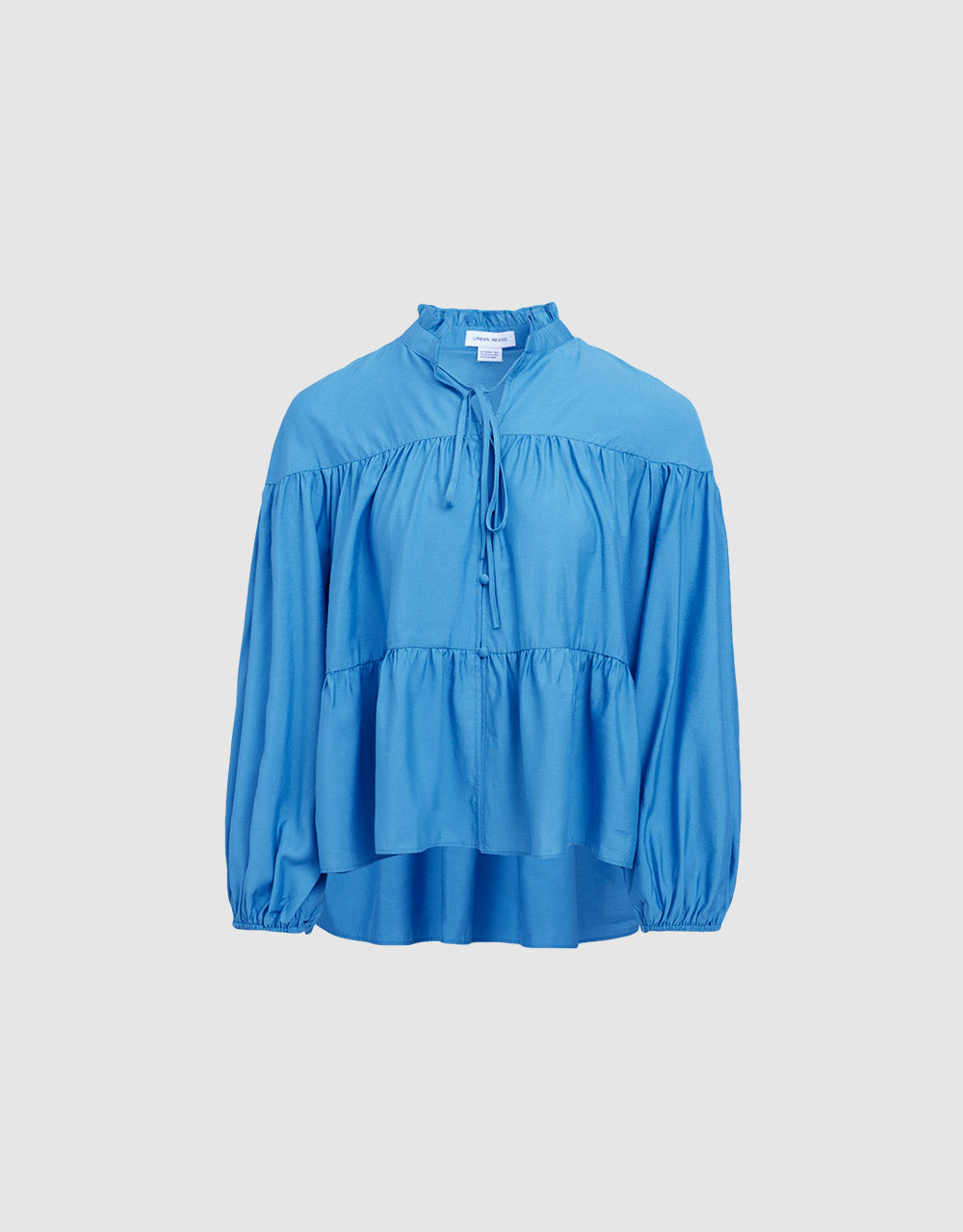 Tie Front Peplum Blouse