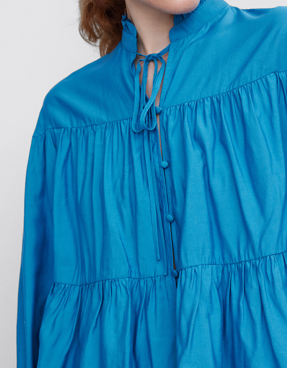 Tie Front Peplum Blouse