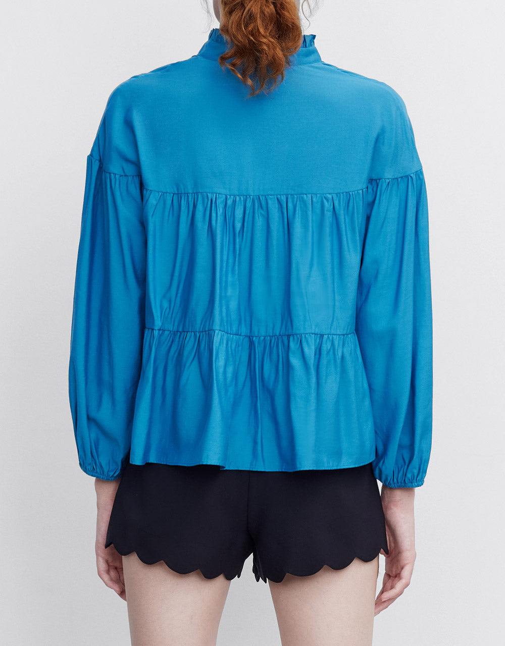 Tie Front Peplum Blouse