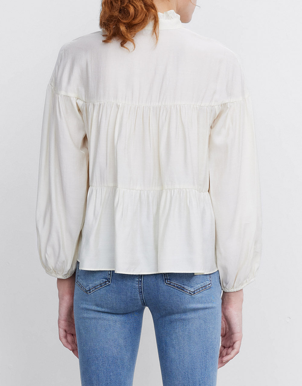 Tie Front Peplum Blouse
