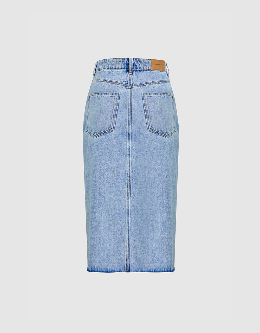 Slit Denim Skirt