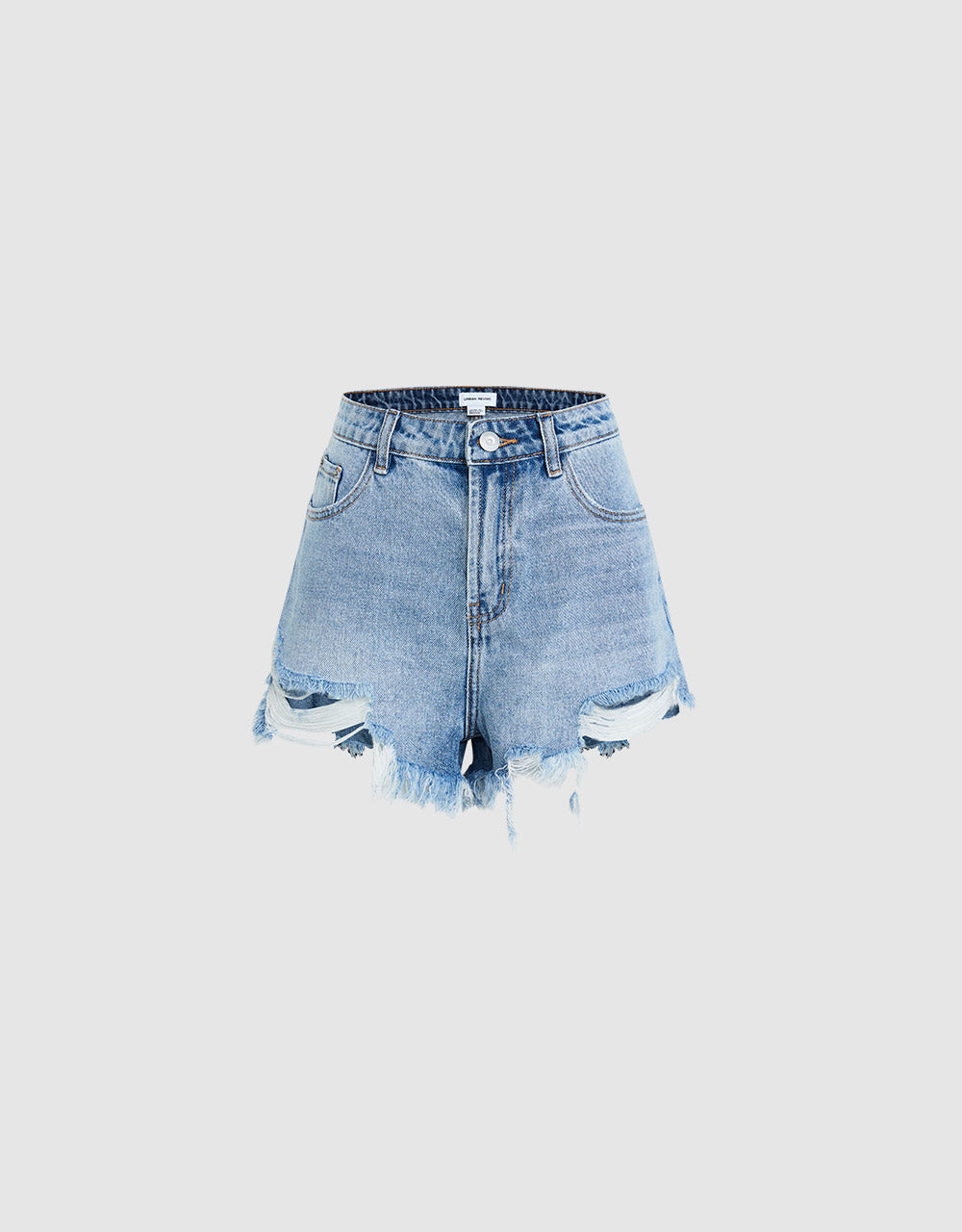 Ripped Denim Shorts