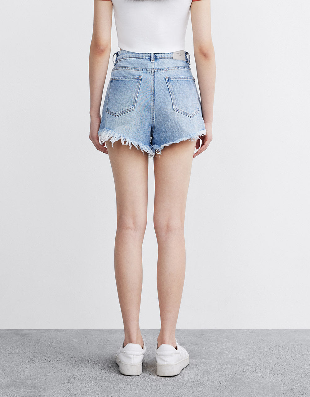 Ripped Denim Shorts