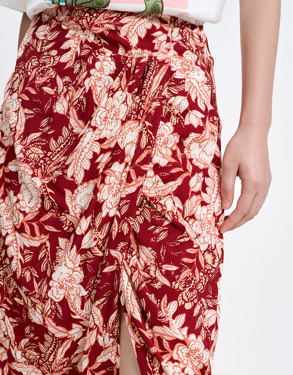 Floral Wrapped Skirt