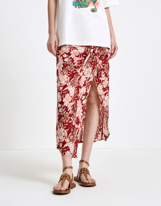 Floral Wrapped Skirt