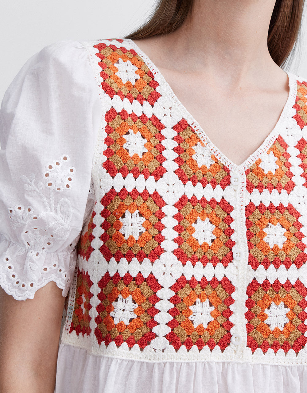 Contrast Cut Out Peplum Blouse