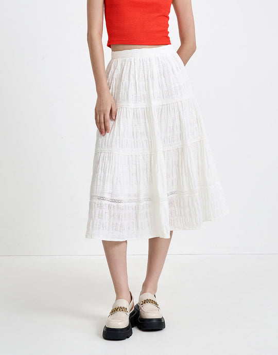 Jacquard Peplum Skirt