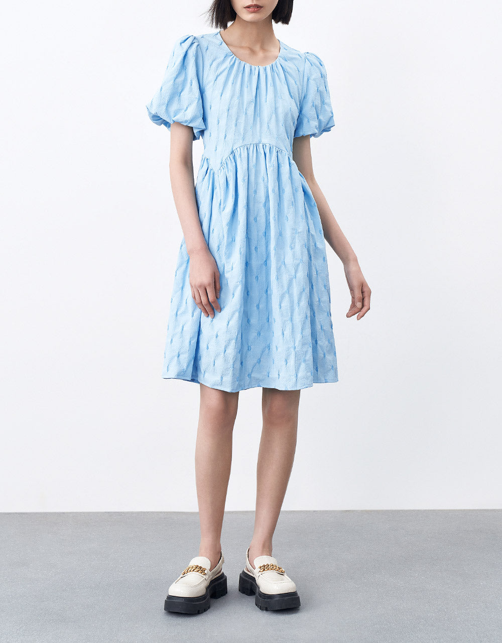 Seersucker Smock Dress
