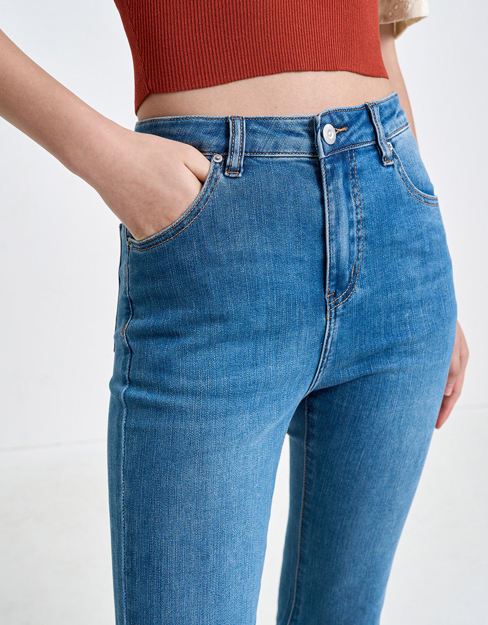 Slit Flare Jeans