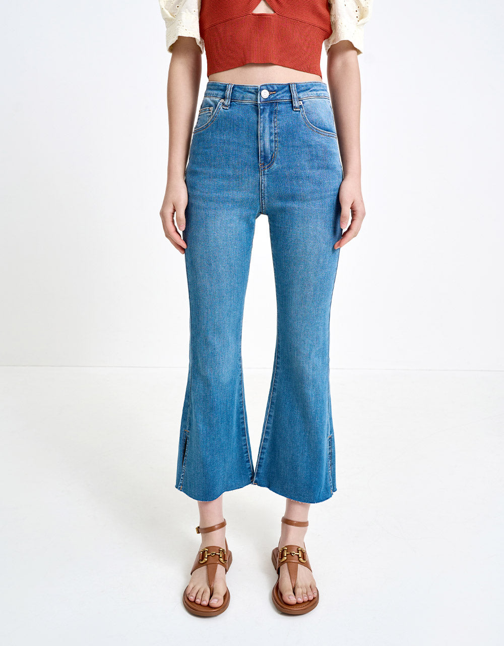 Slit Flare Jeans