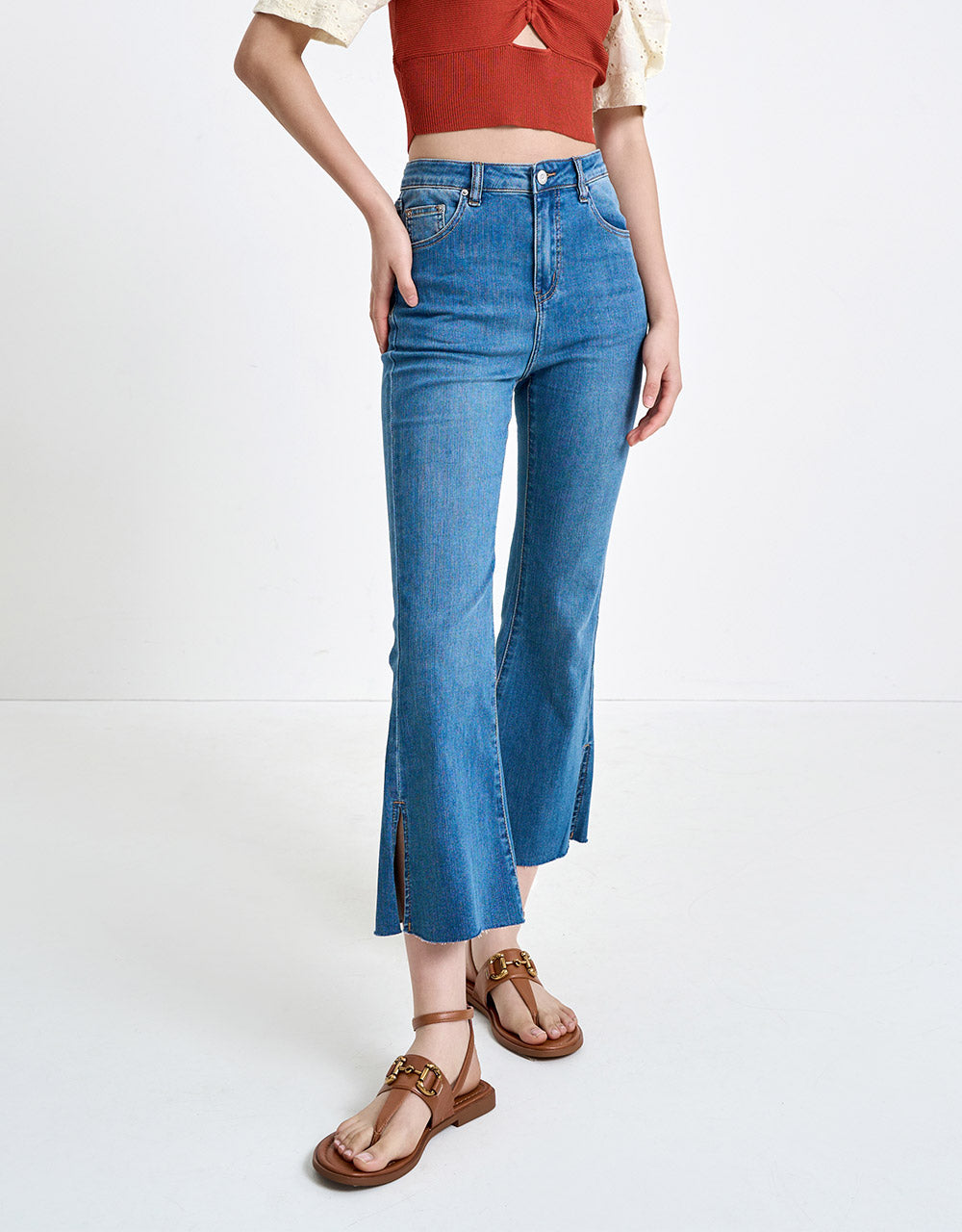 Slit Flare Jeans