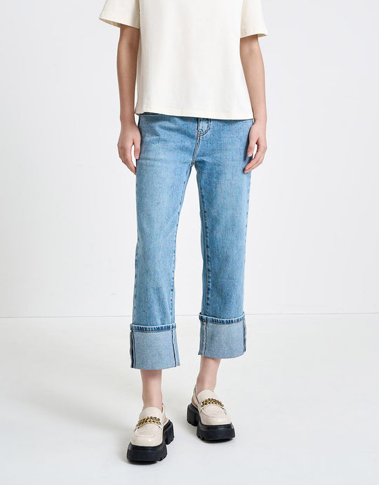 Roll Up Straight Jeans