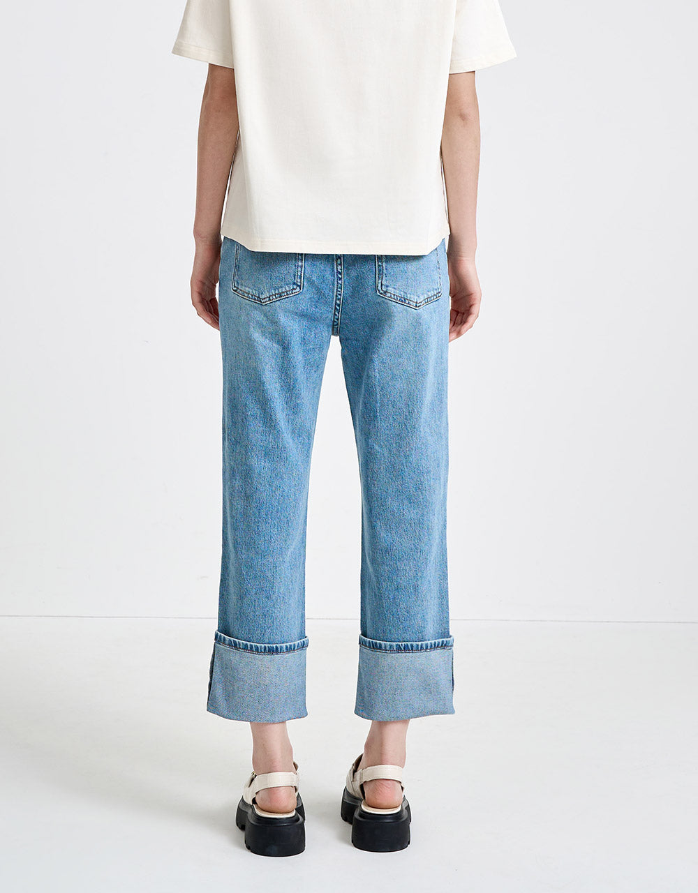 Roll Up Straight Jeans