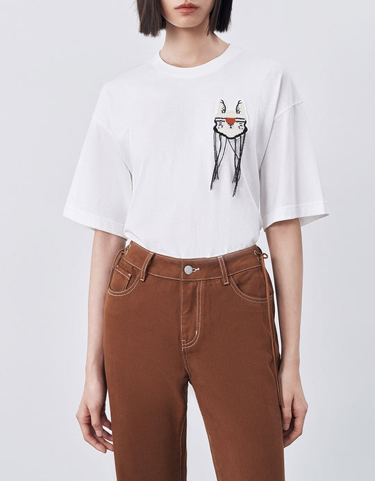 Cartoon Detail T-Shirt