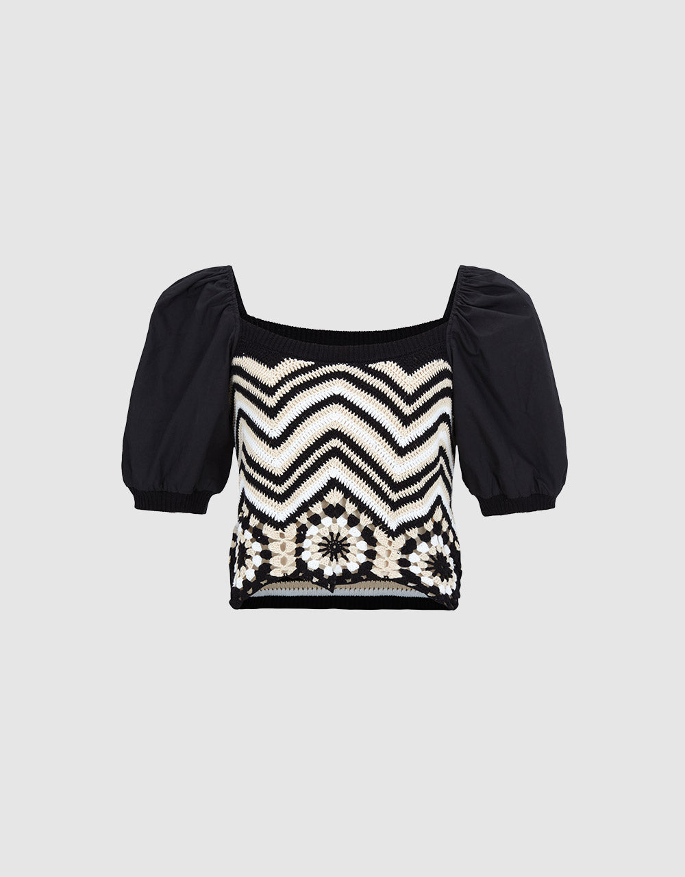 Chevron Print Knit Top