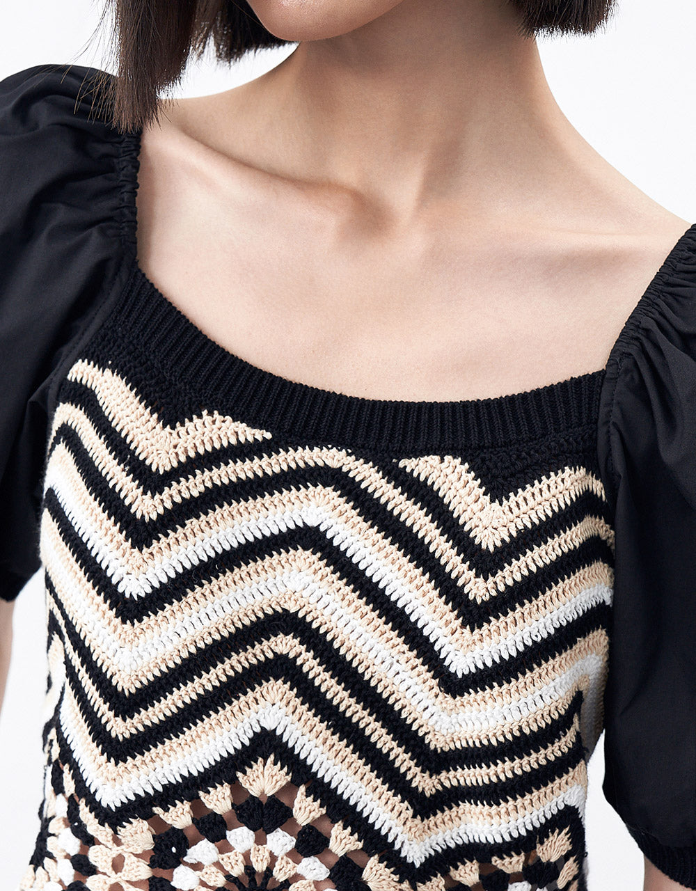 Chevron Print Knit Top