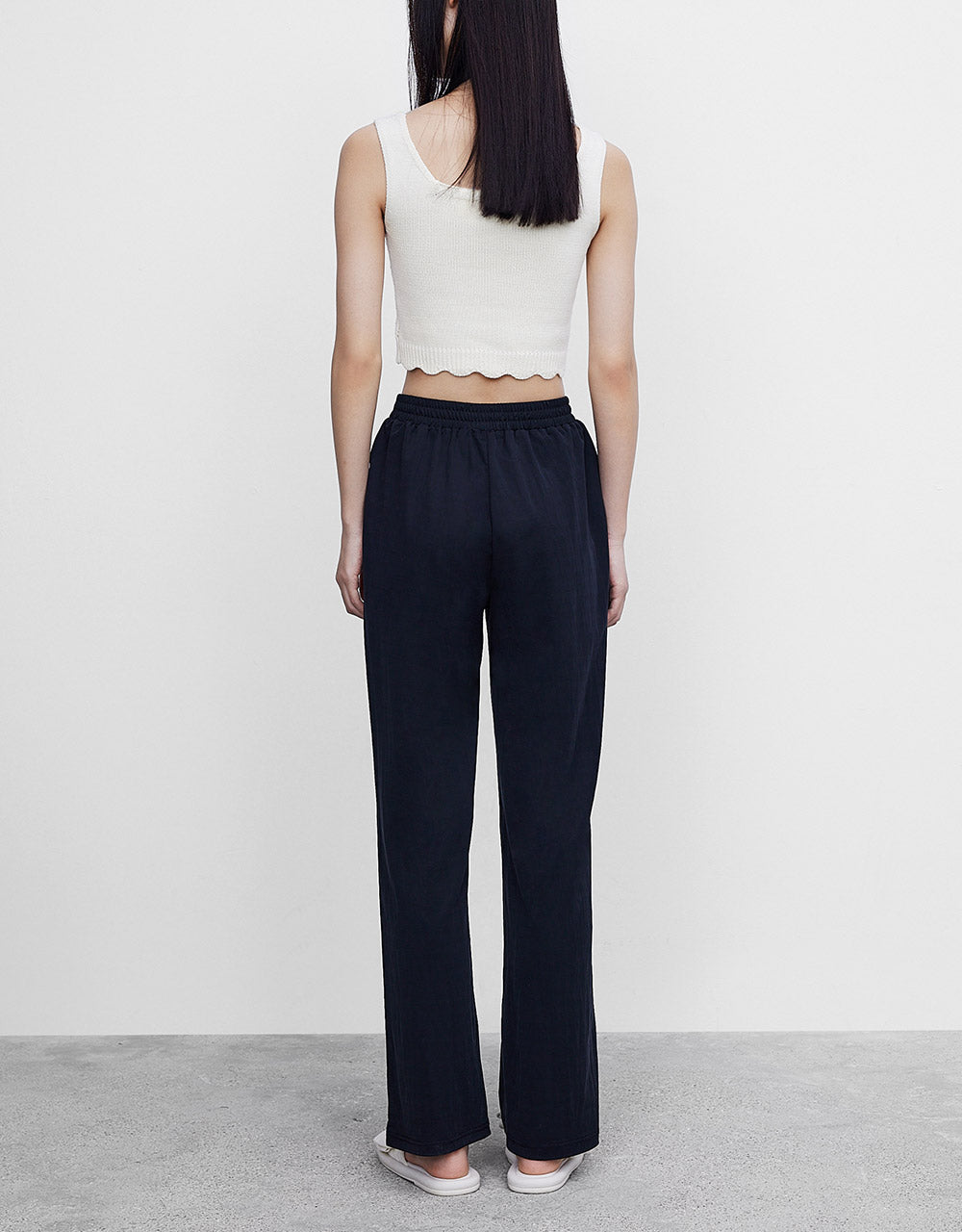 Elastic Waist Knitted Pants