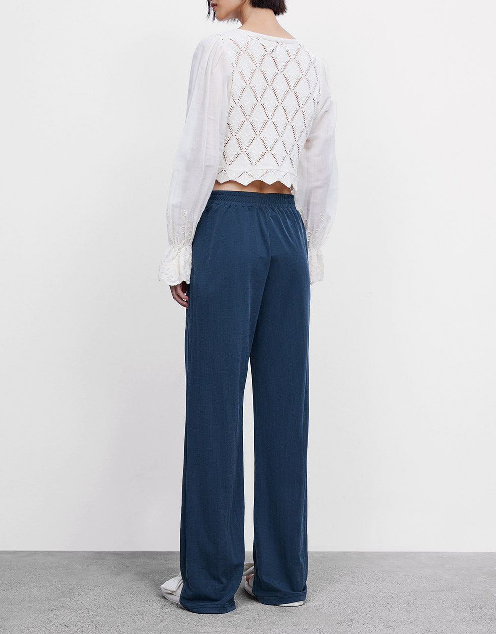 Elastic Waist Knitted Pants