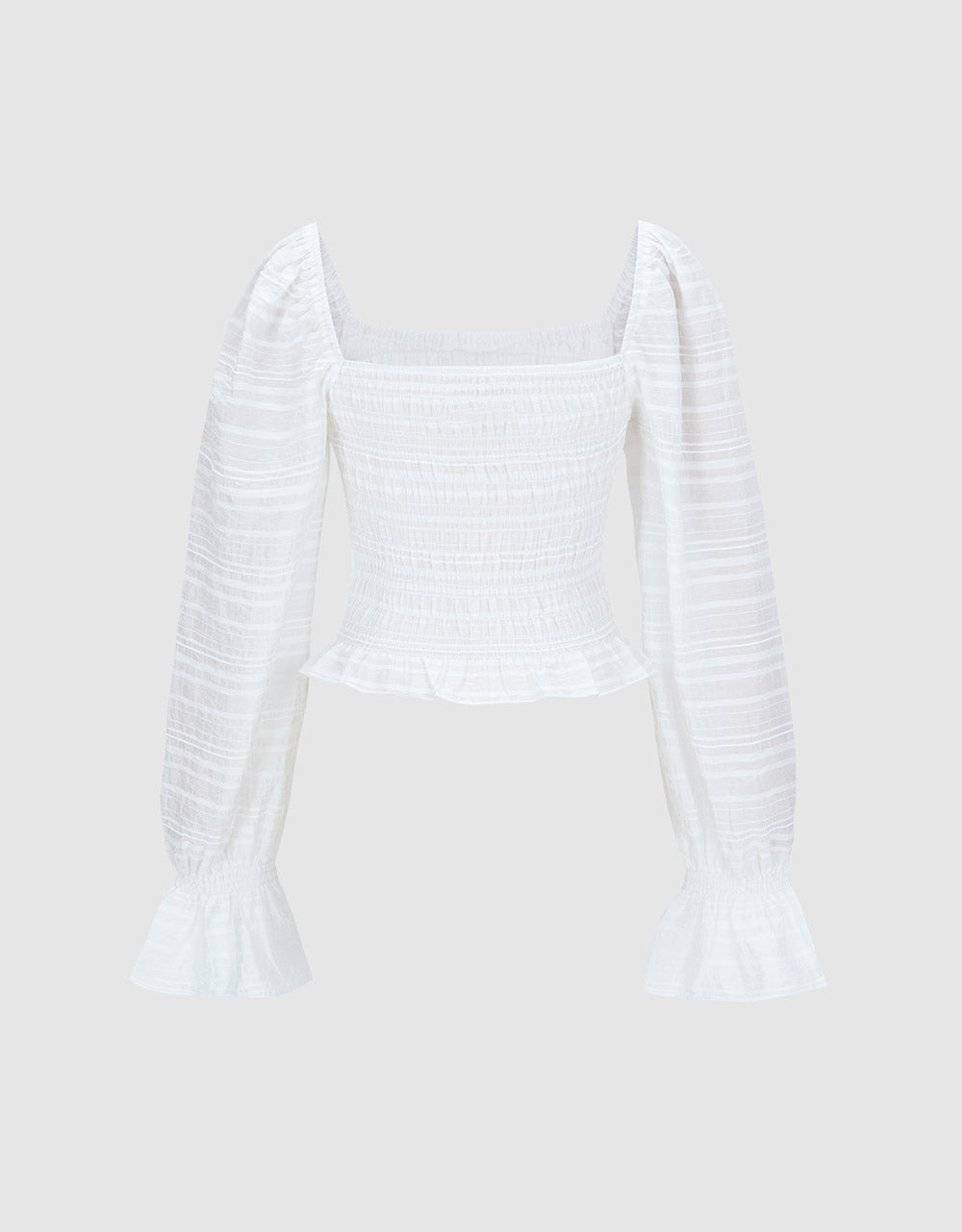 Puff Sleeve Ruffled Top