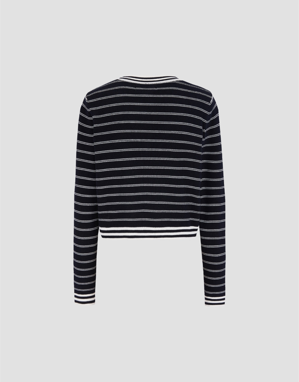 Horizontal Stripe Knit Cardigan