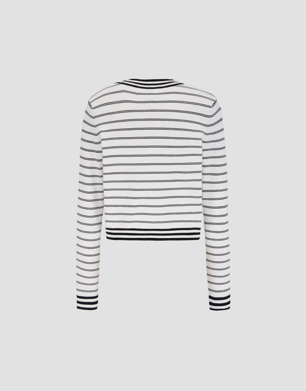 Horizontal Stripe Knit Cardigan