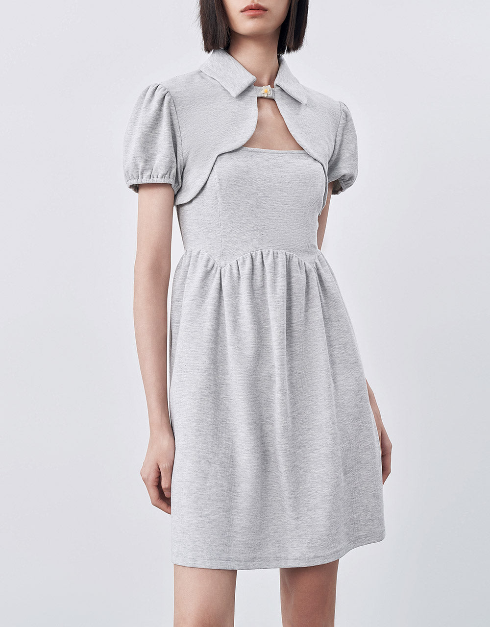 Combination Peplum Dress