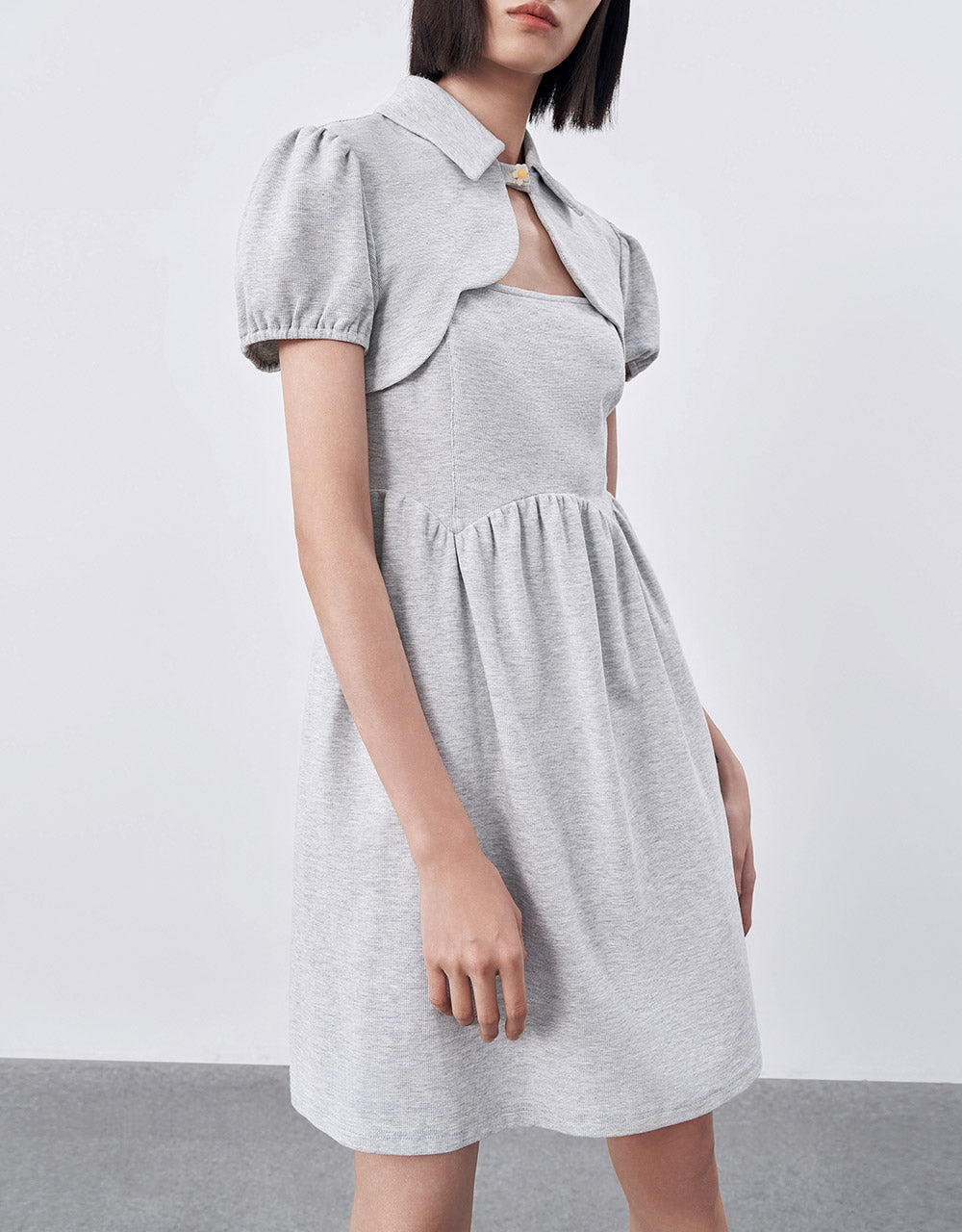 Combination Peplum Dress