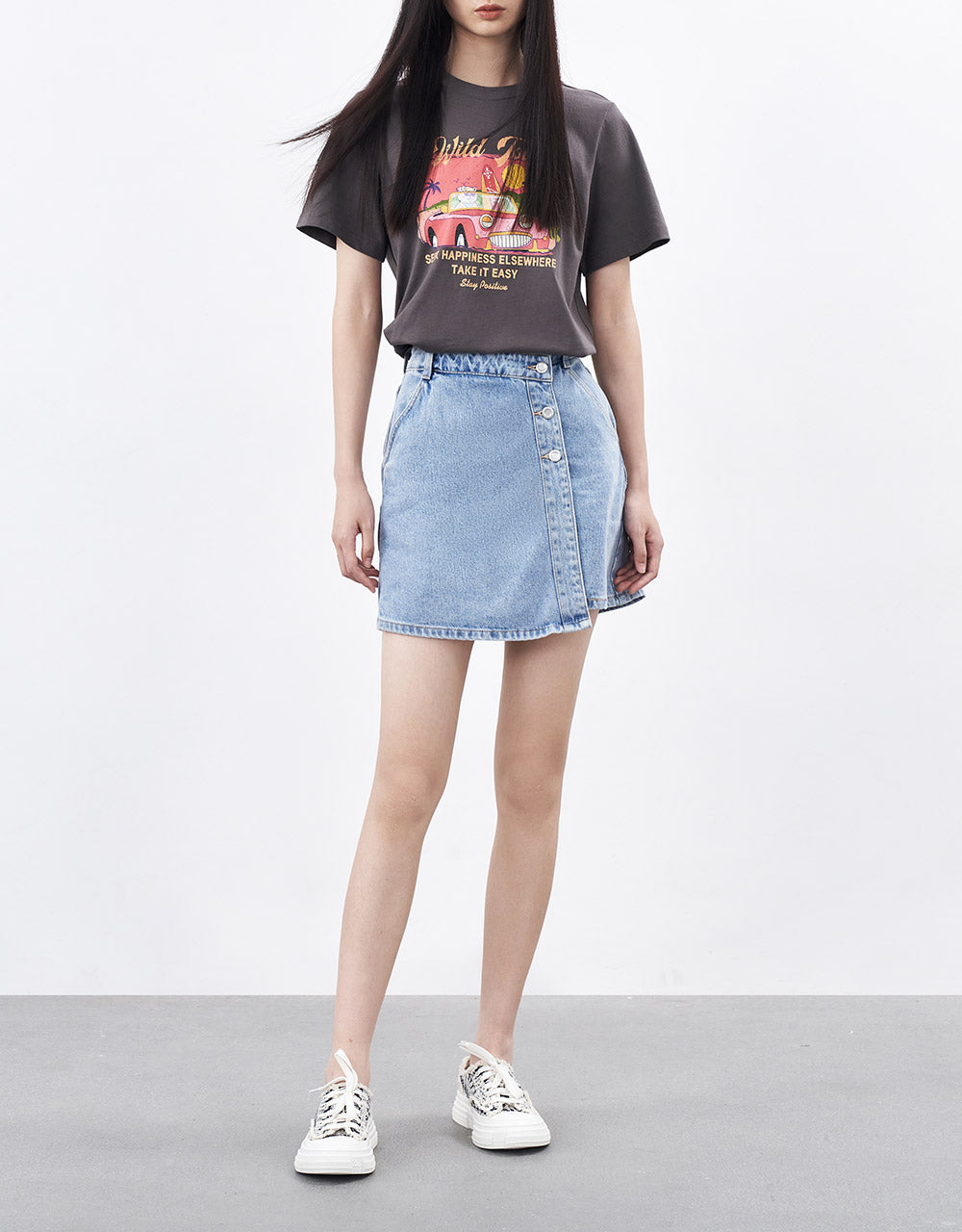 Denim Wrap Skirt