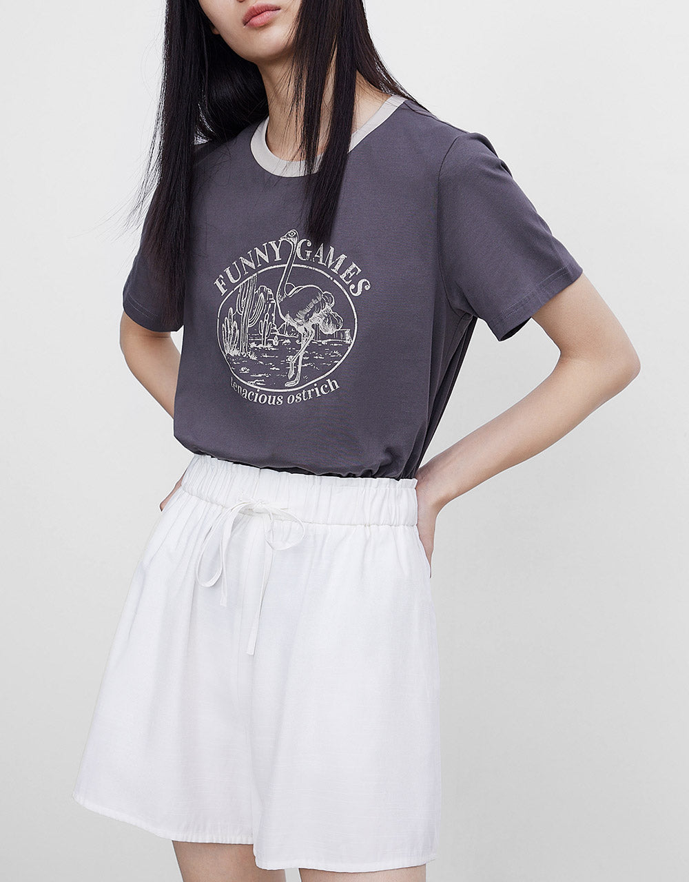 Ostrich Print T-Shirt