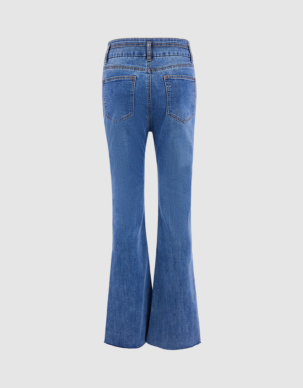 Slit Hem Flare Jeans