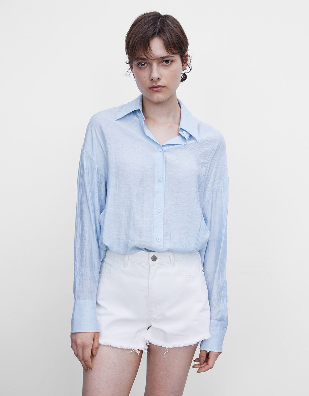 Textured Button Up Shirt