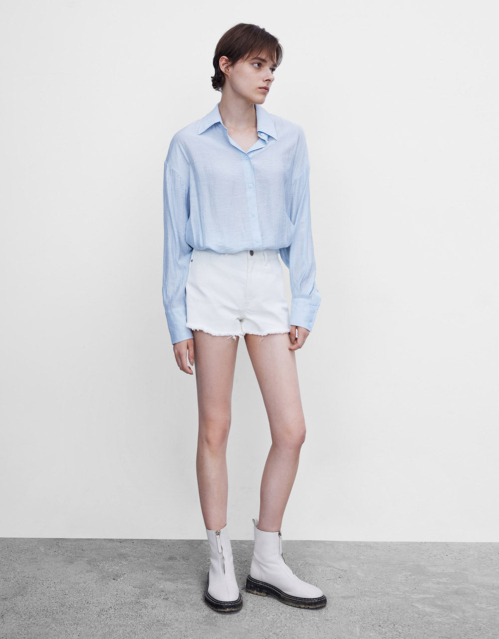 Textured Button Up Shirt