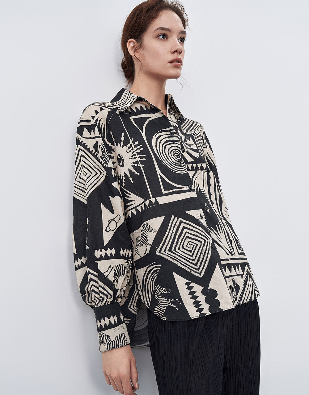 Geometric Button Up Shirt