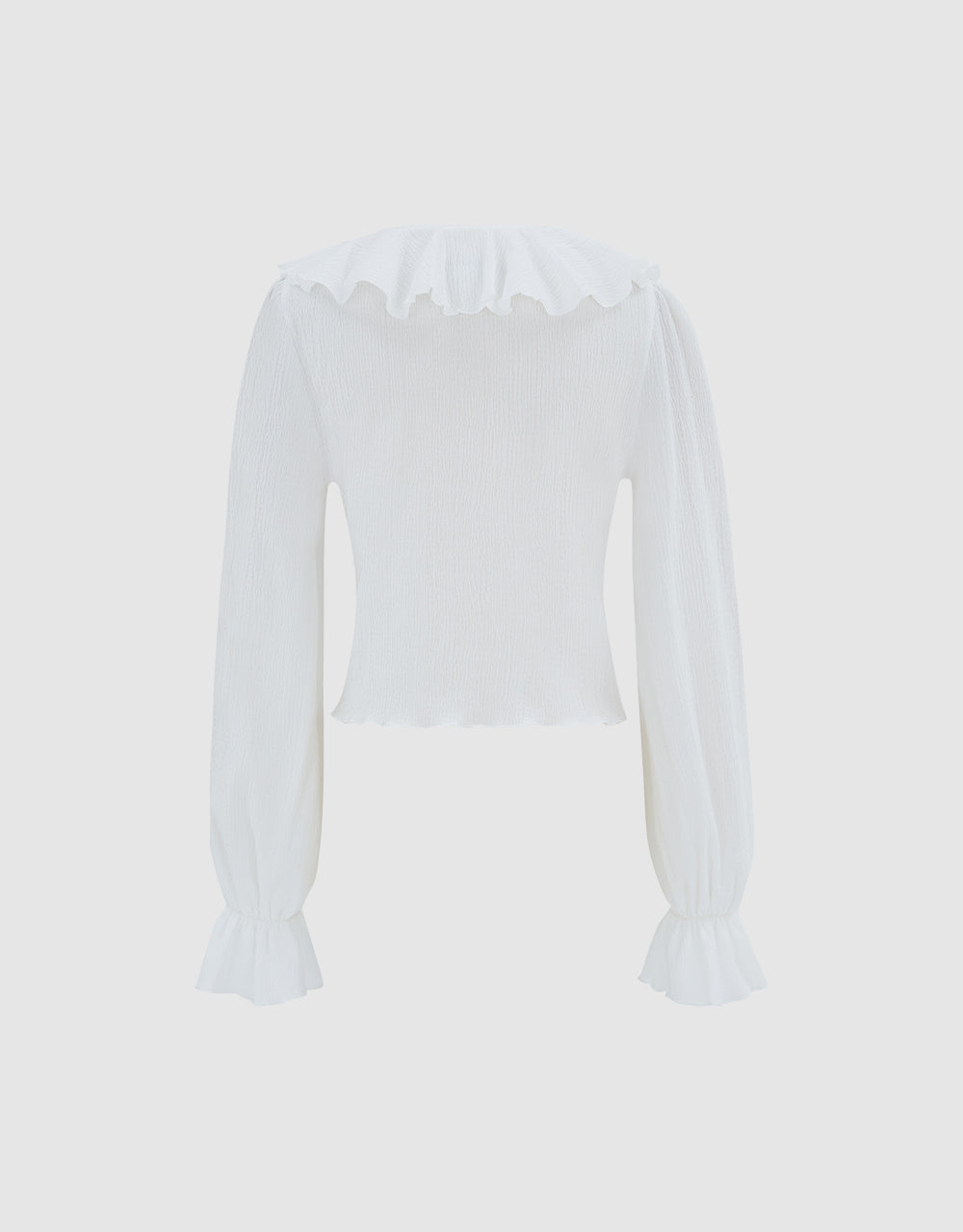 Ruffled Cropped Blouse