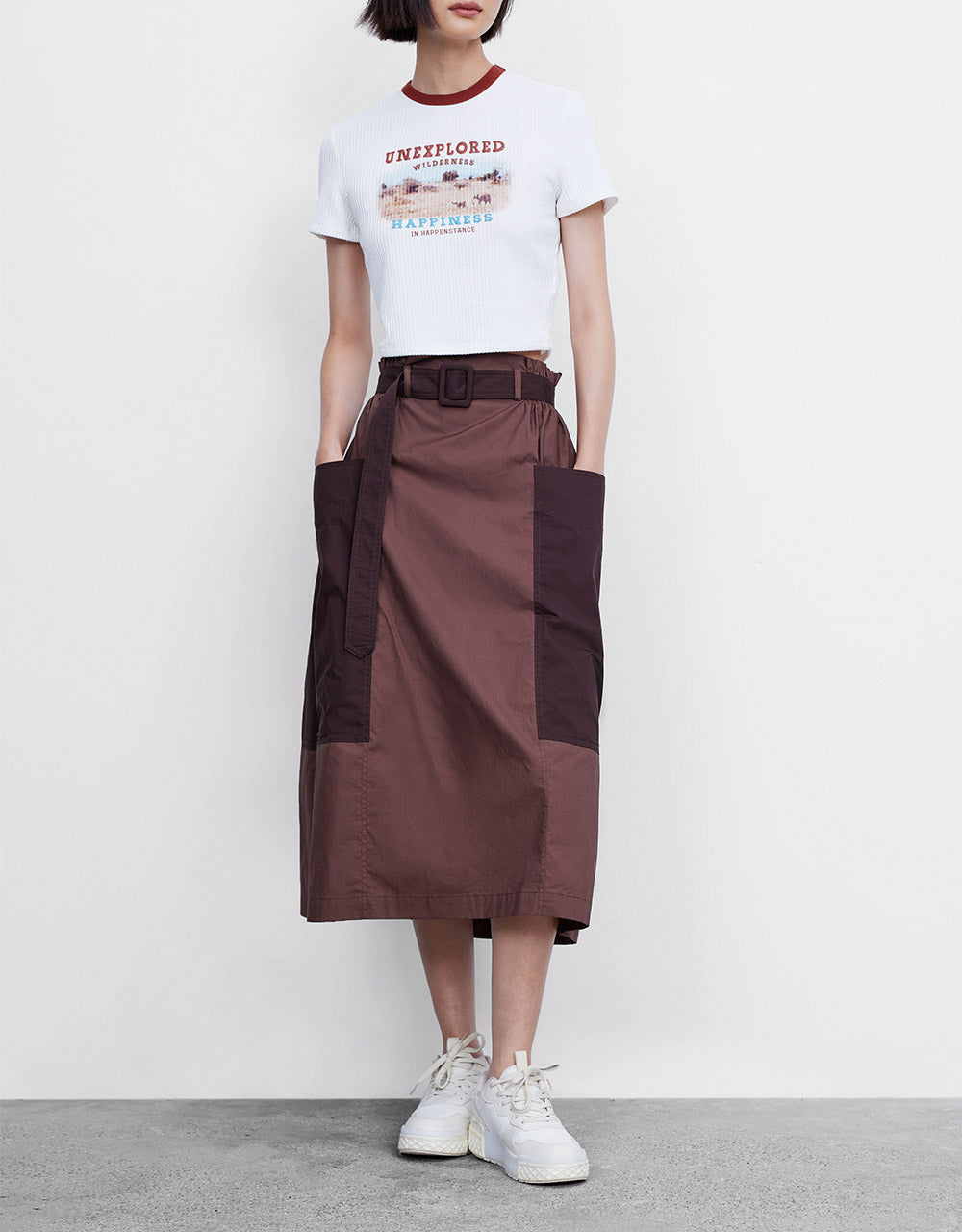 Pocket Belted Skirt