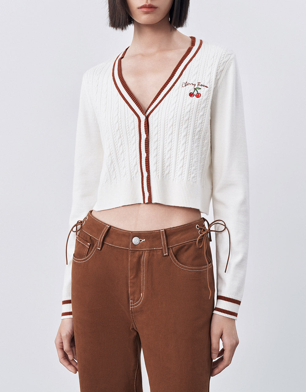 Cherry Embroidered Cardigan