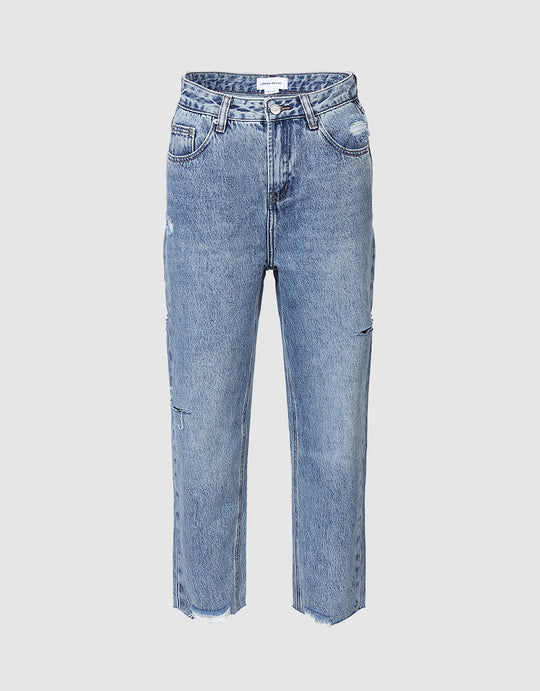 Ripped Mom Jeans