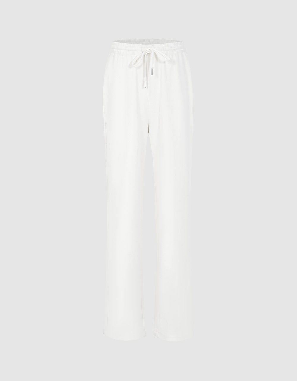 Elastic Waist Straight Pants