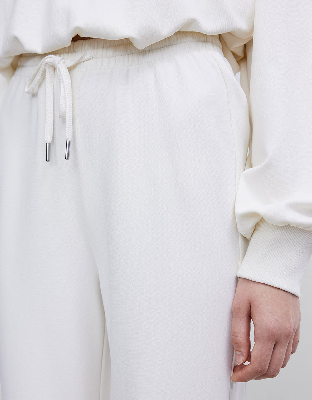 Elastic Waist Straight Pants