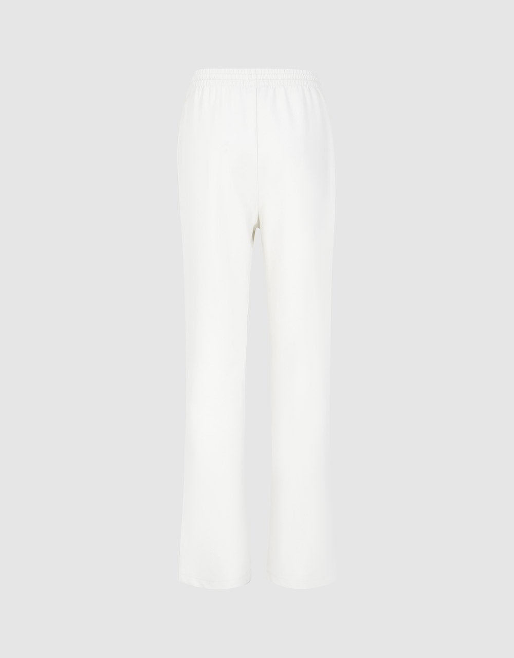 Elastic Waist Straight Pants