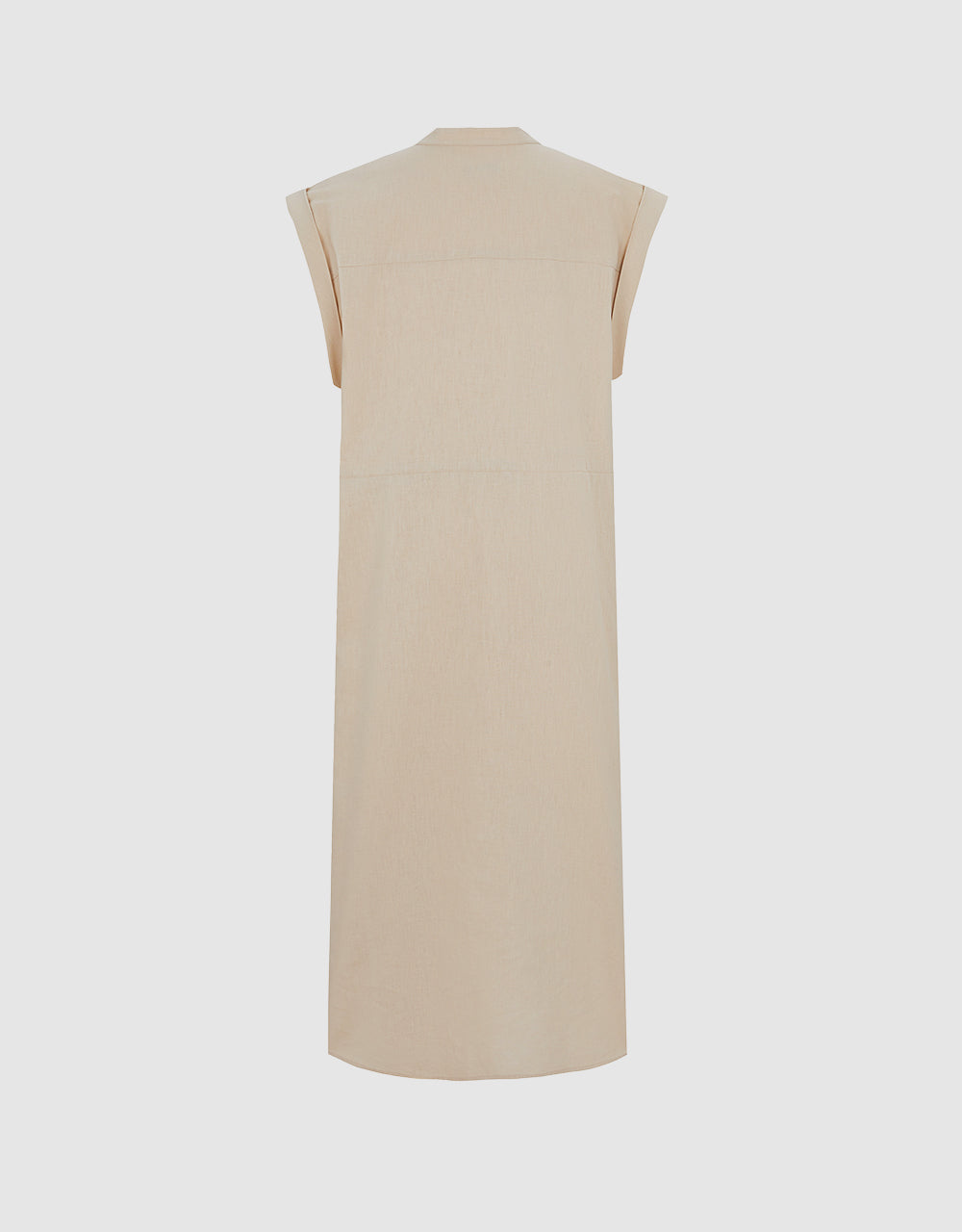 Buttoned Gathered Waist Dress