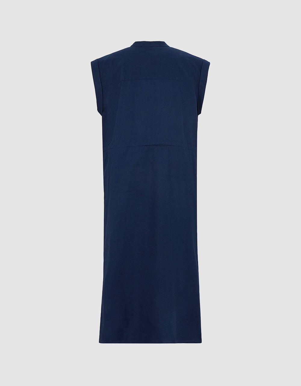 Buttoned Gathered Waist Dress