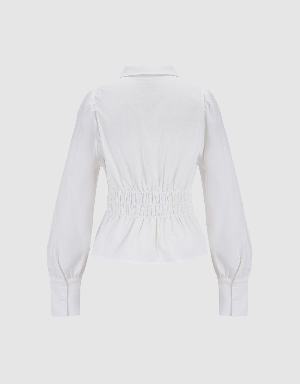 Shirred Ruffled Shirt
