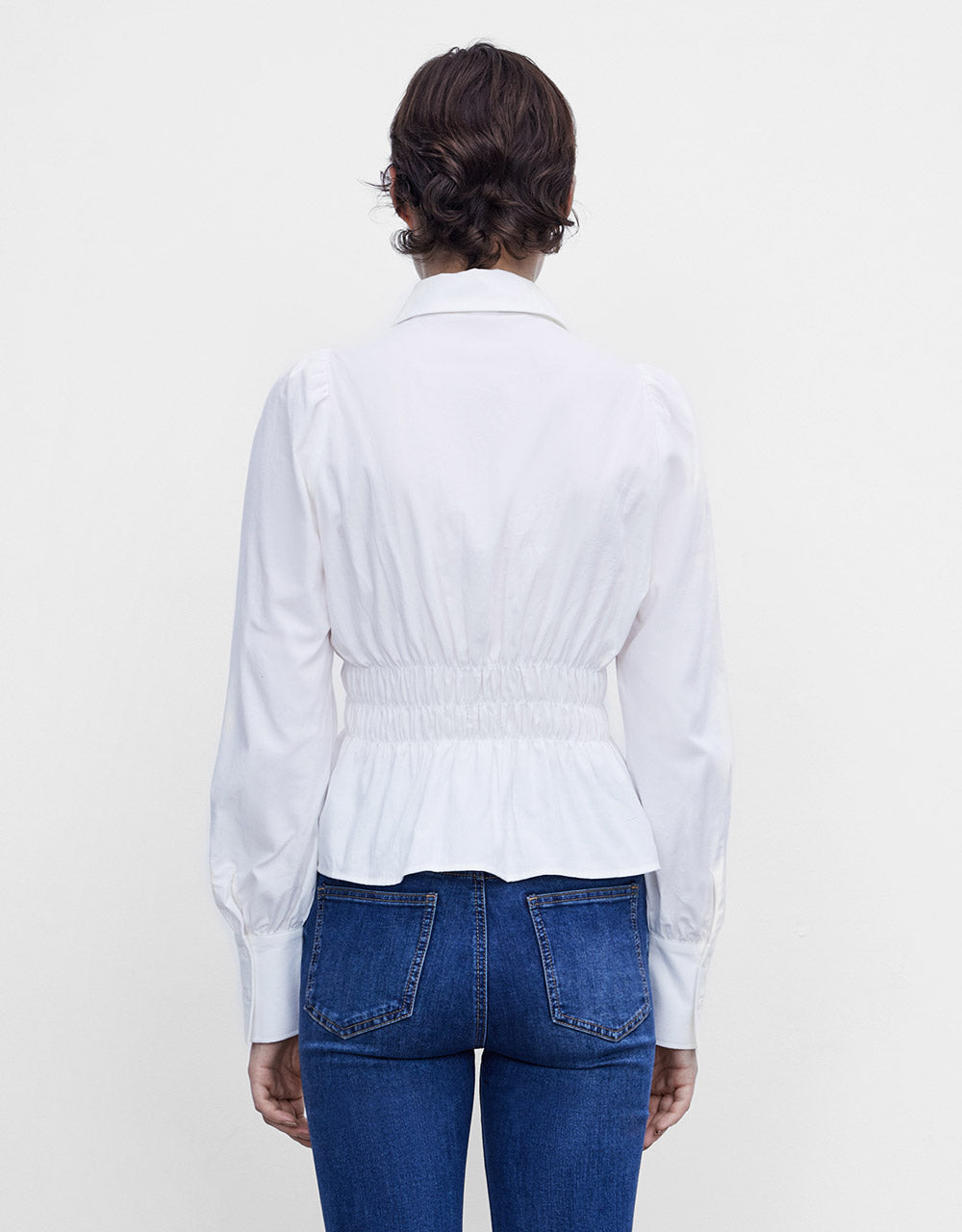 Shirred Ruffled Shirt