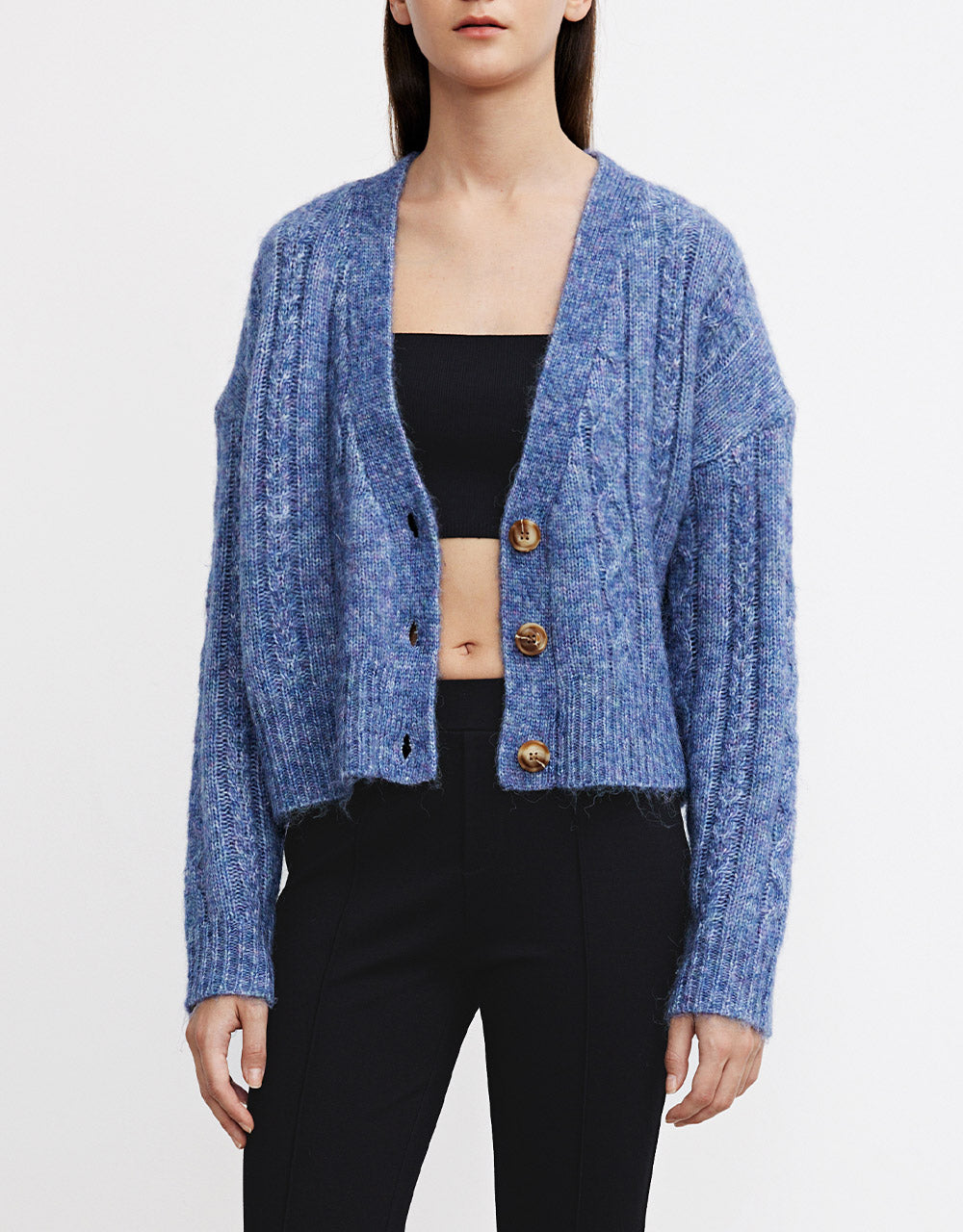 Button Up Cable Knit Cardigans