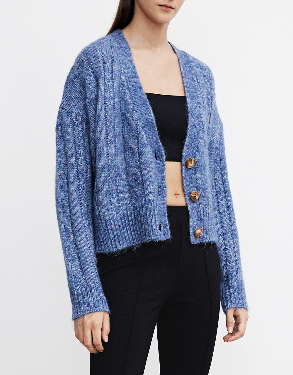 Button Up Cable Knit Cardigans