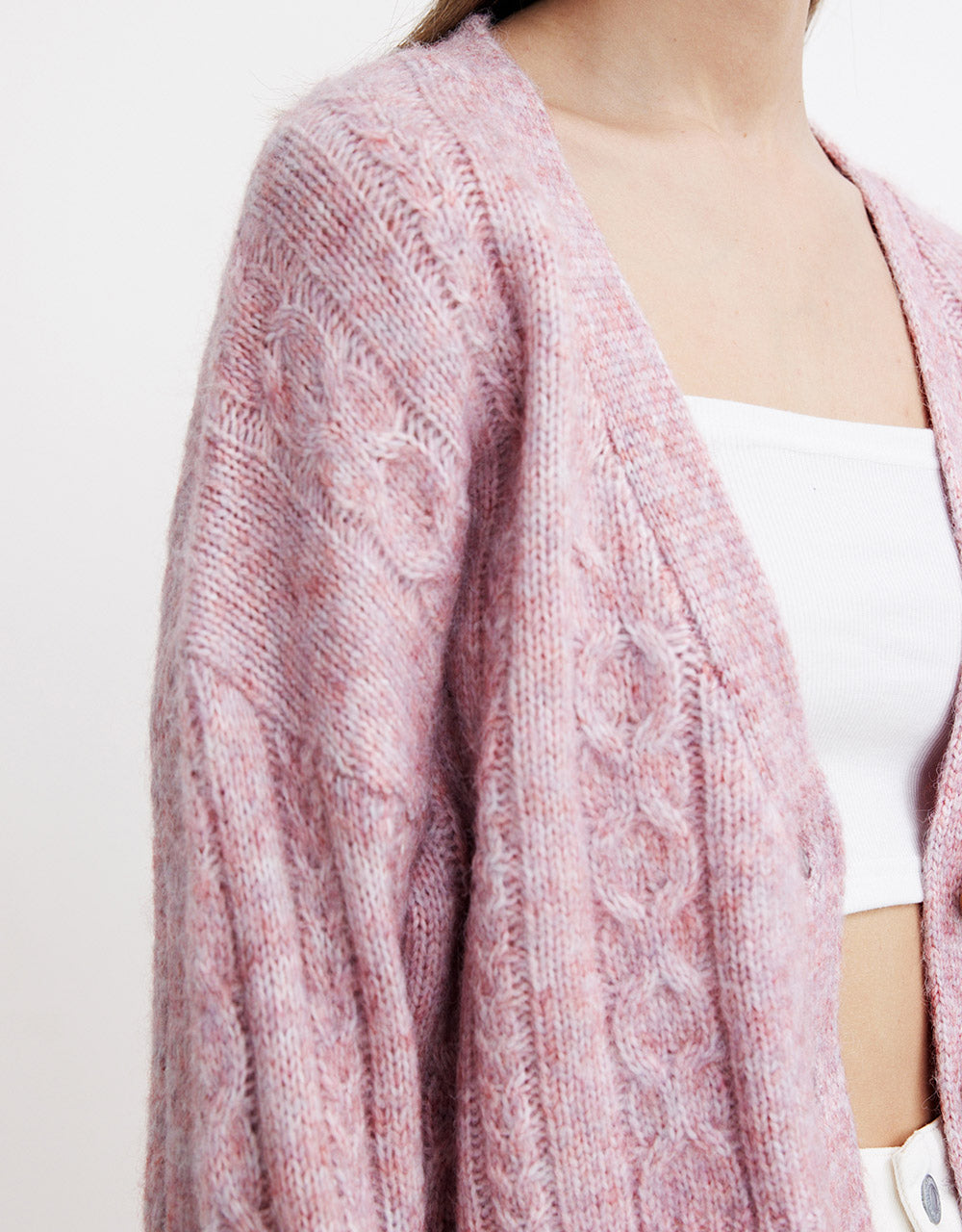 Button Up Cable Knit Cardigans